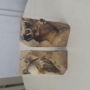 Cabin Fever Eagle and Moose Bookends